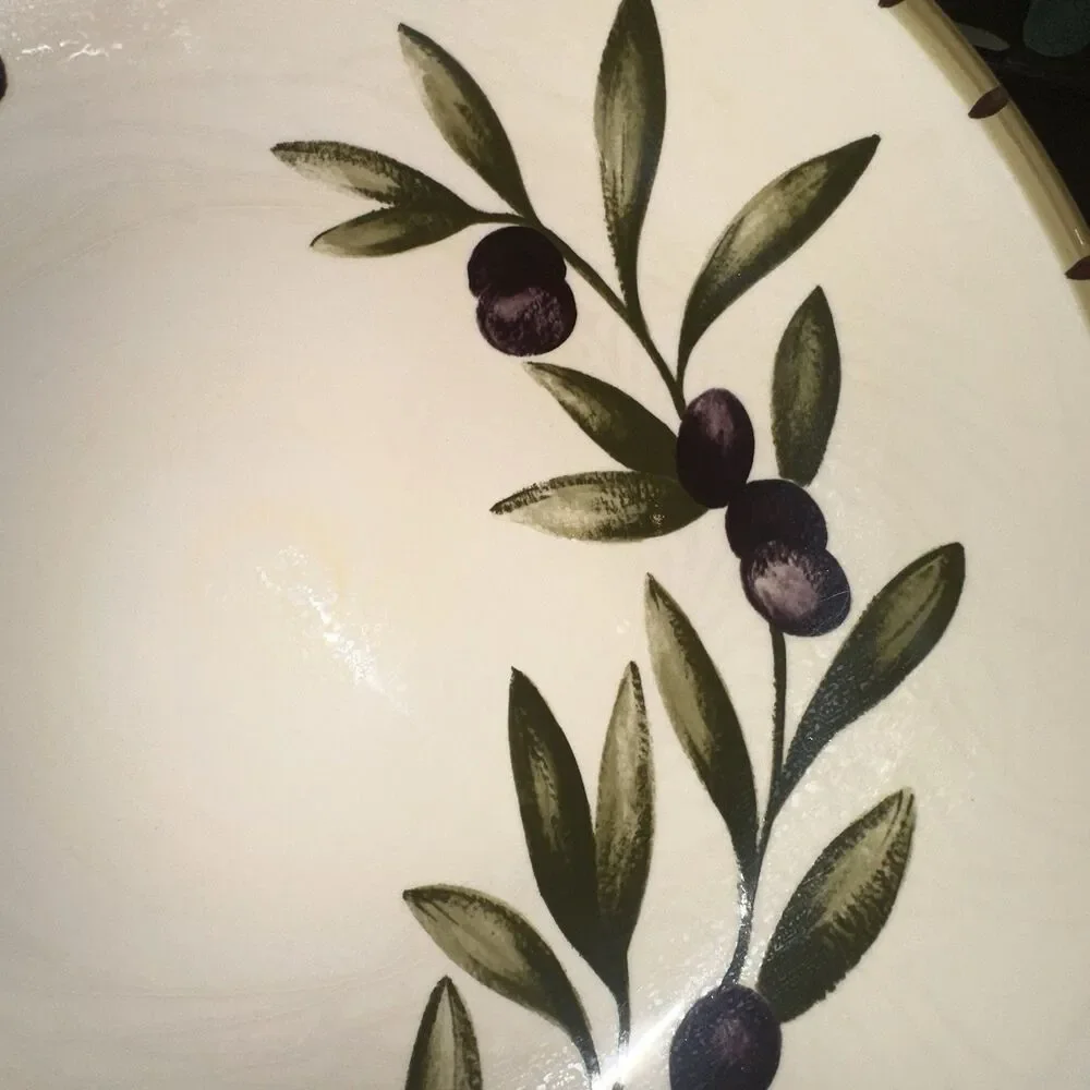 Williams-Sonoma Olive Branch Serving Bowl & 4 Pasta Bowls Portugal Discontinued